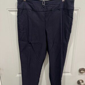 Tribal navy pull on dress pants size 14